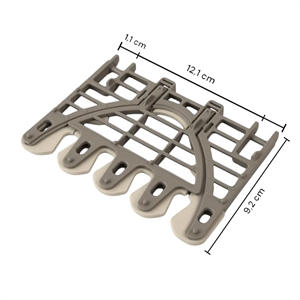 Grå kophylde med holdere til vinglas i underkurv for Miele opvaskemaskine.